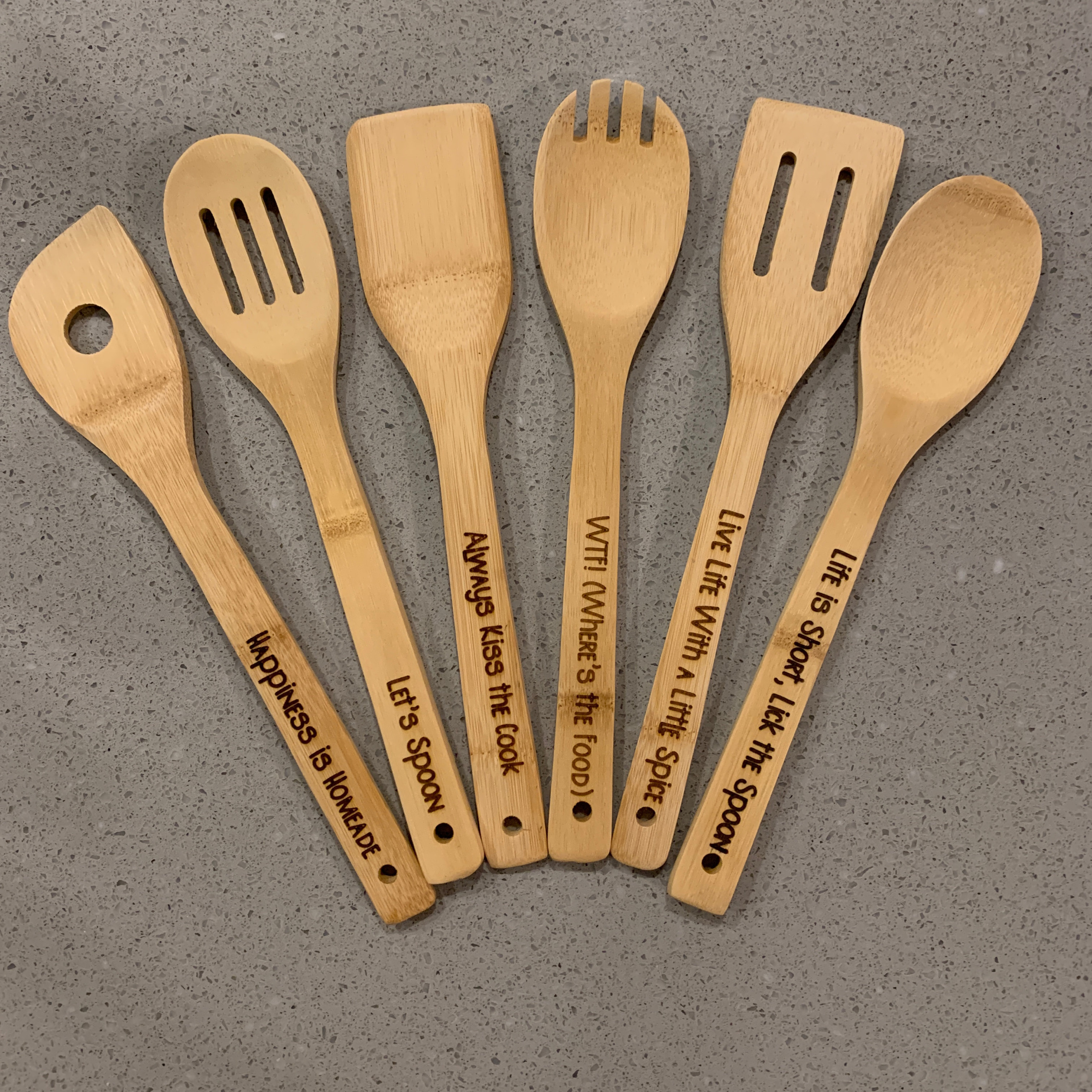 Funny Sayings Wooden Spoon Set | Tayla Rae Creations